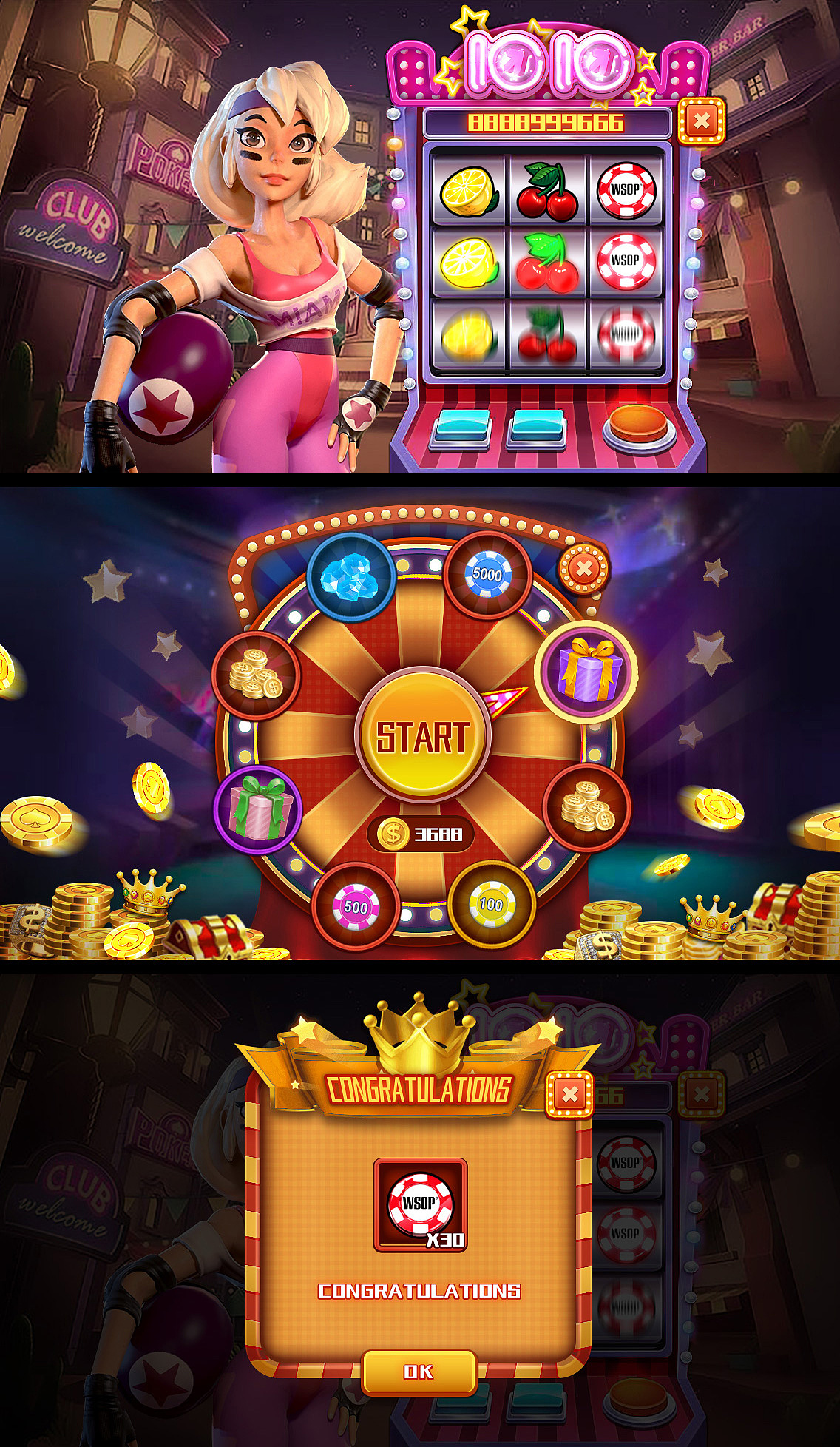 欧美休闲类游戏项目界面