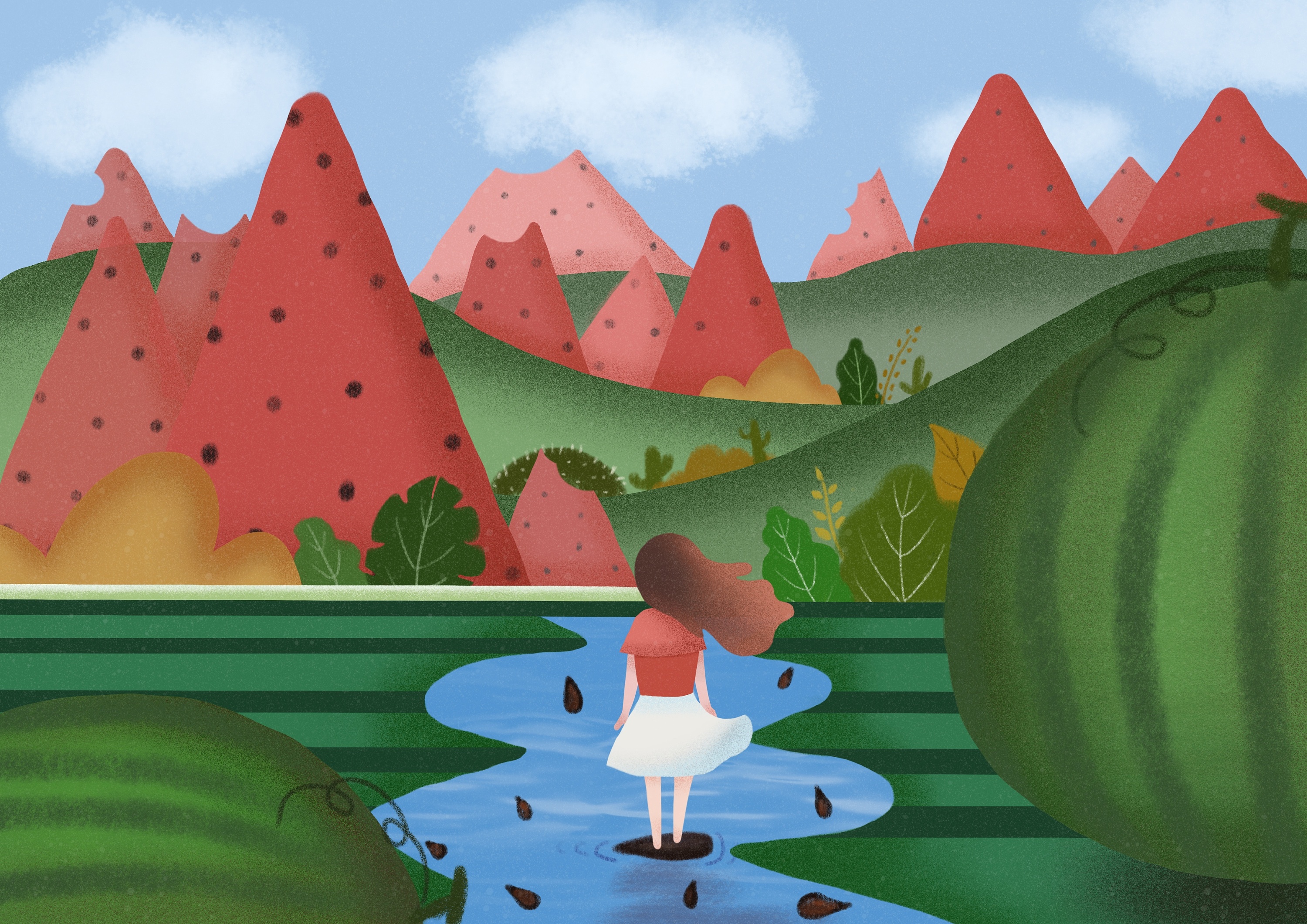 西瓜国度|插画|商业插画|沐遥 - 原创作品 - 站酷 (zcool)