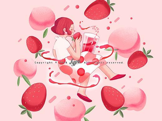 奈雪の茶 插画包装袋