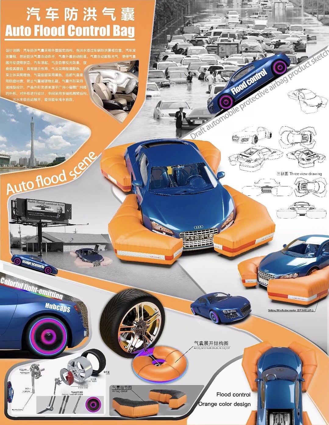 汽车防洪气囊设计