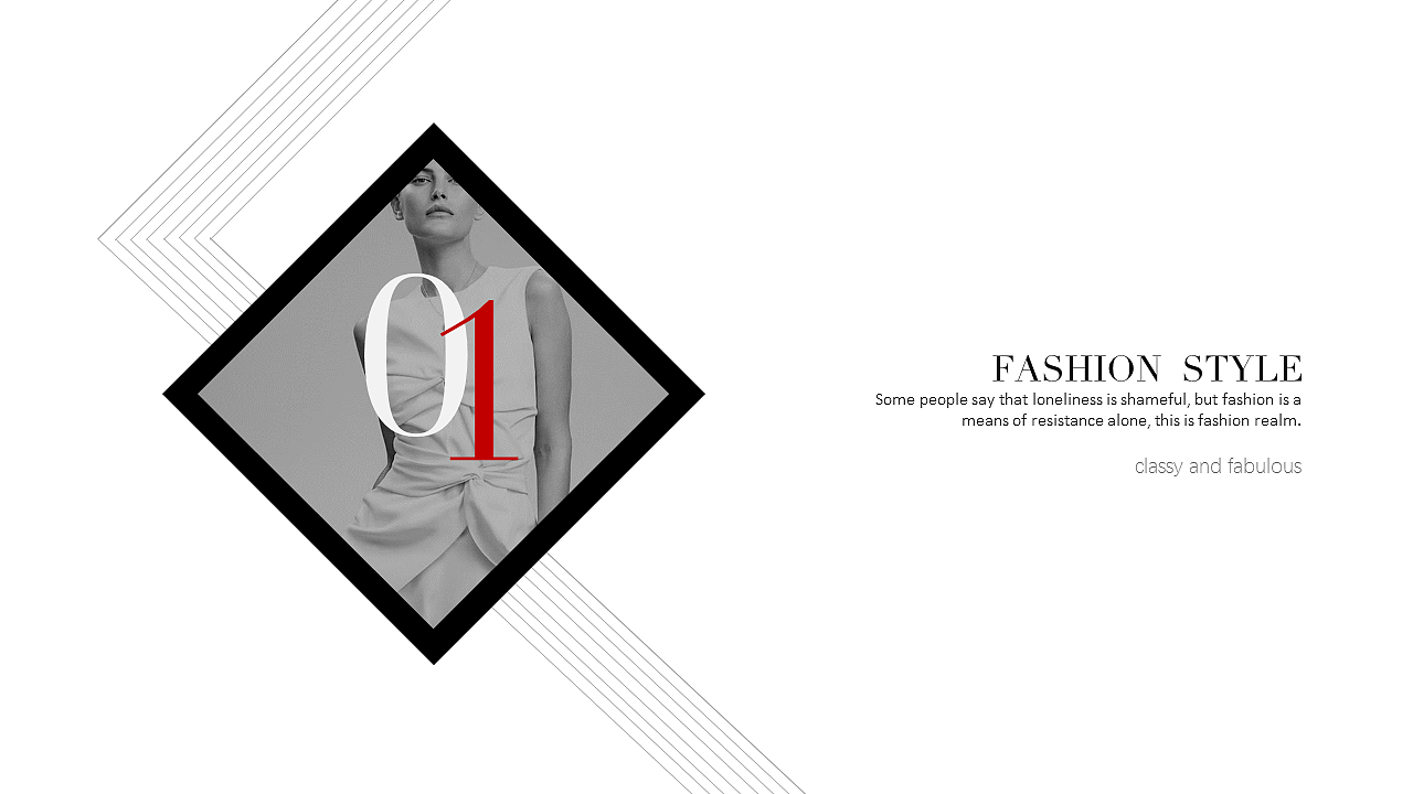 简约时尚服装杂志汇报展示品牌宣讲PPT模板【时尚系列3】（图ZNjE3NTQ3NzI=） - PPT/Keynote - 站酷设计师山美PPT原创素材 - 站酷ZCOOL