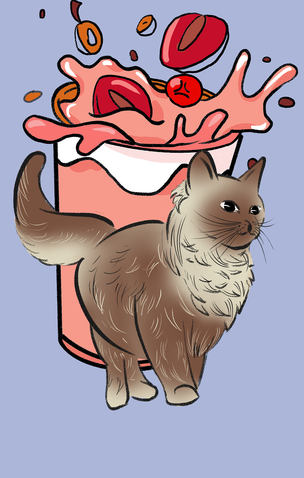 猫咪2（图ZMjEyMzIwODYw） - 艺术插画 - 站酷设计师一只蜜桃原创素材 - 站酷ZCOOL