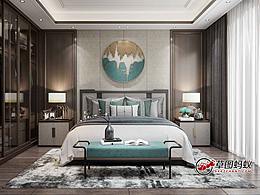 SketchUp&Enscape | 現(xiàn)代輕奢臥室表現(xiàn)