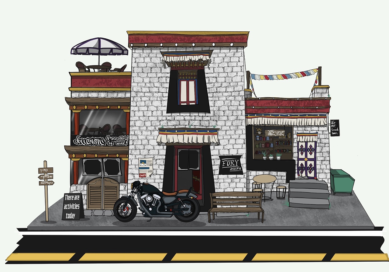 藏式风|插画|创作习作|fury1376 - 原创作品 - 站酷 (zcool)