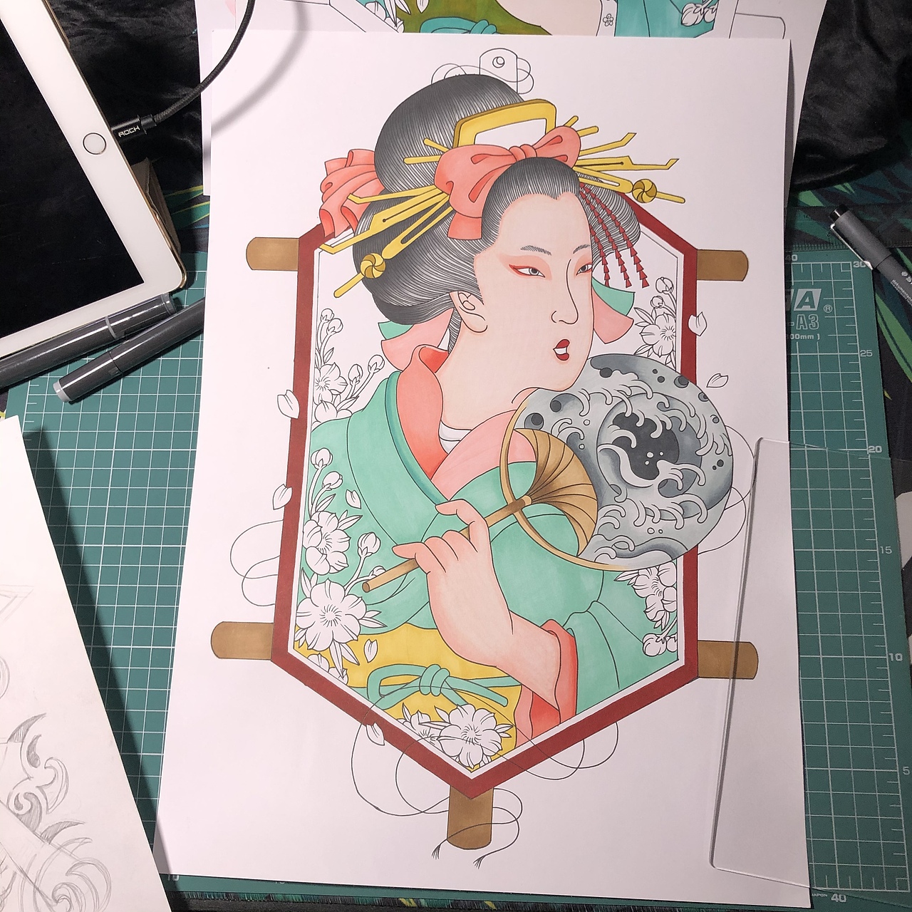 纹身手稿|艺妓