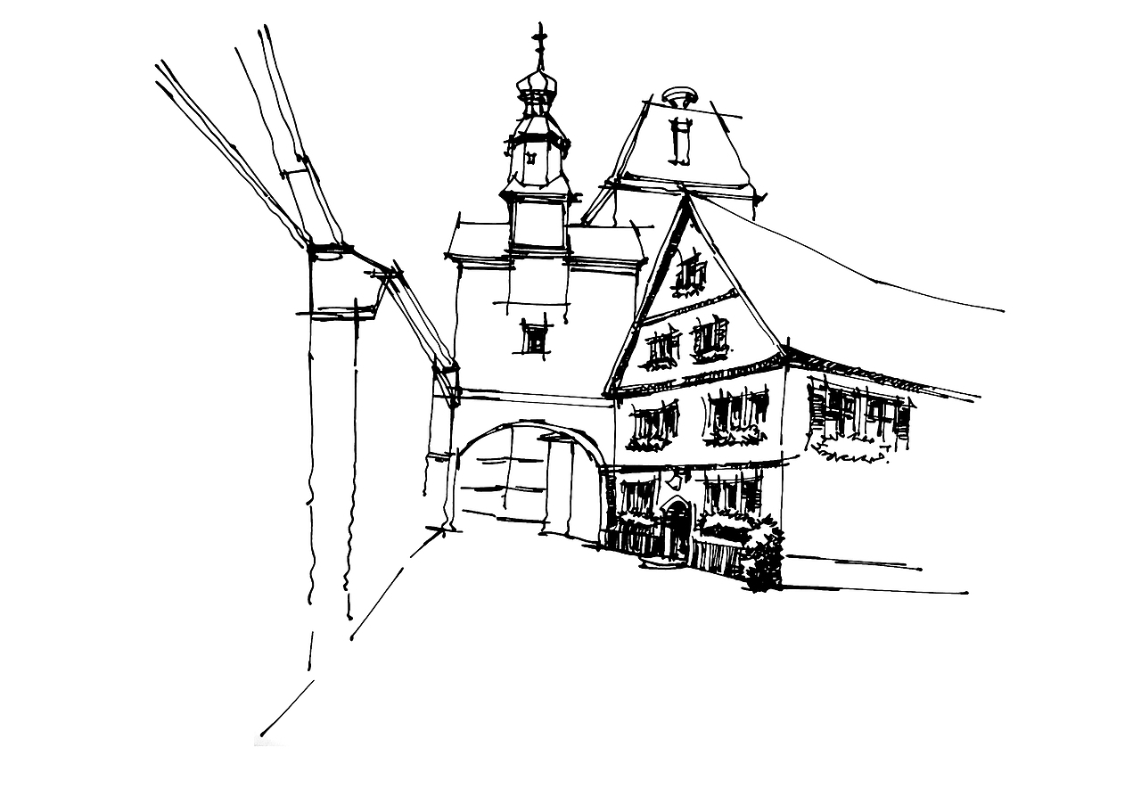 欧式街景速写步骤