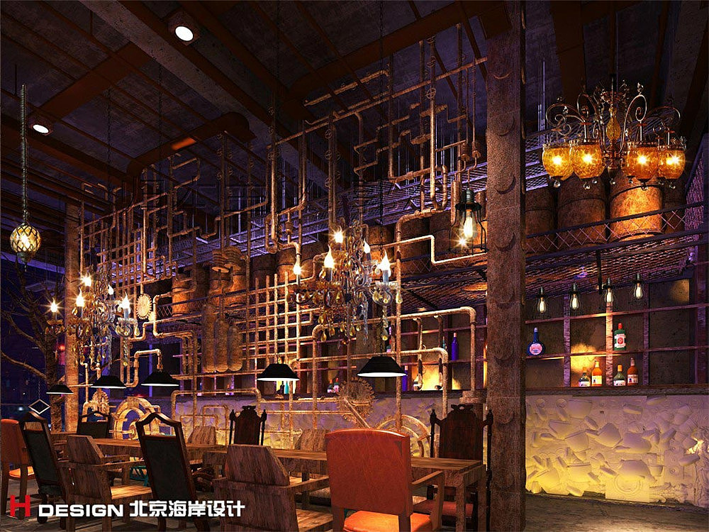 河南南阳音乐烧烤餐饮店设计案例—北京海岸设计—室内效果展示11