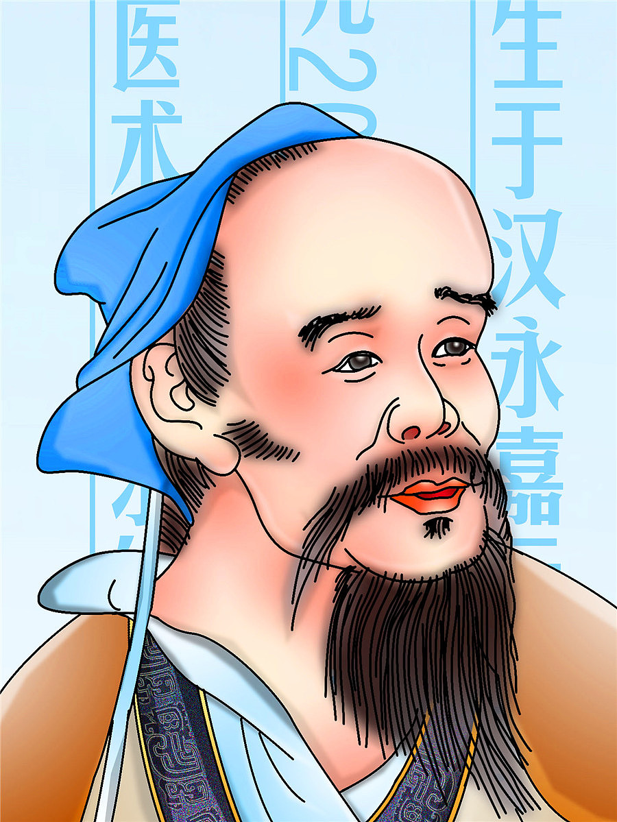 电脑试绘插画《华佗》像