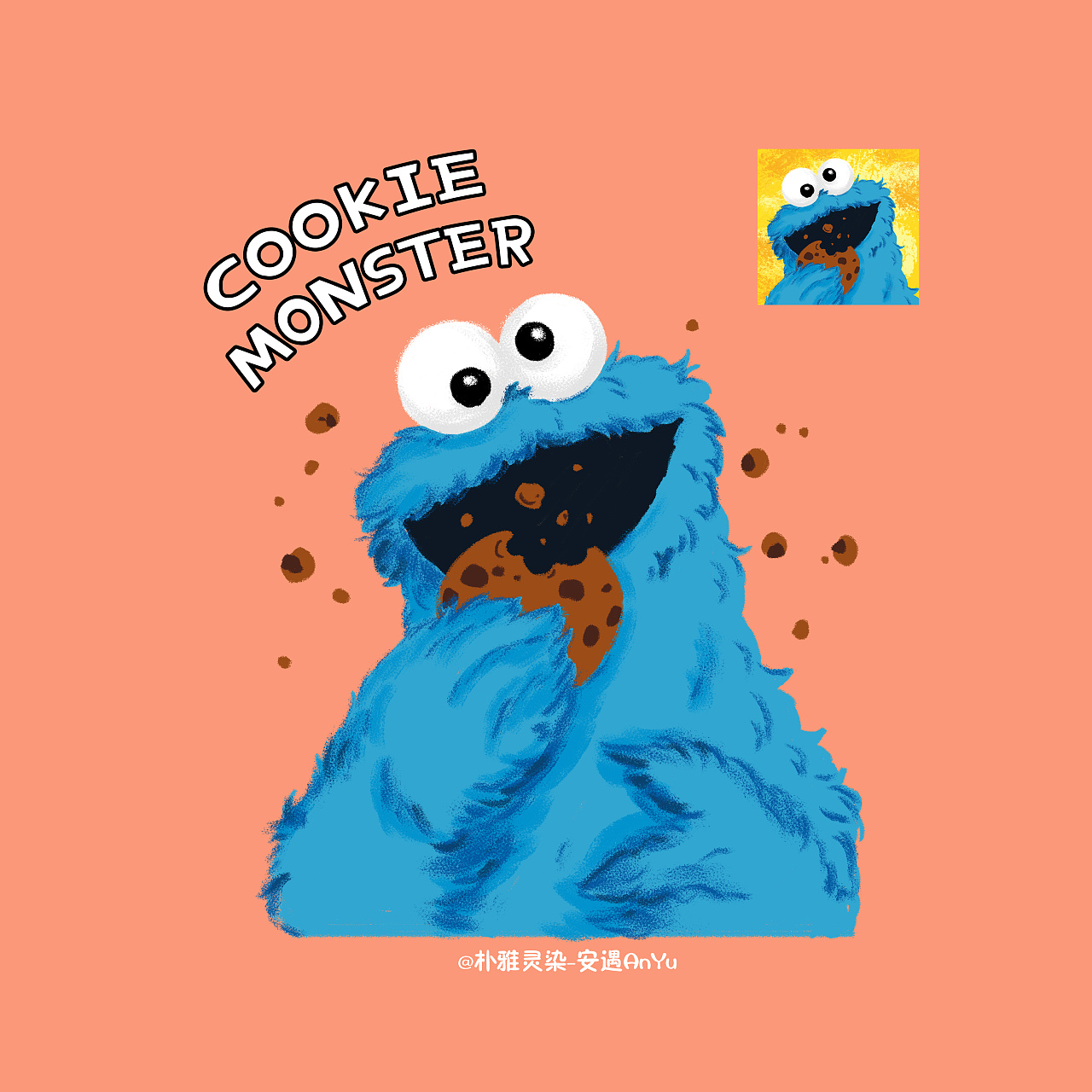 芝麻街创意图案