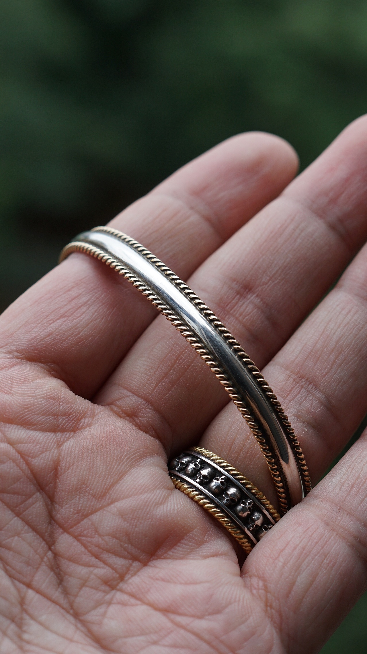 印第安纳瓦霍Navajo纯银手镯