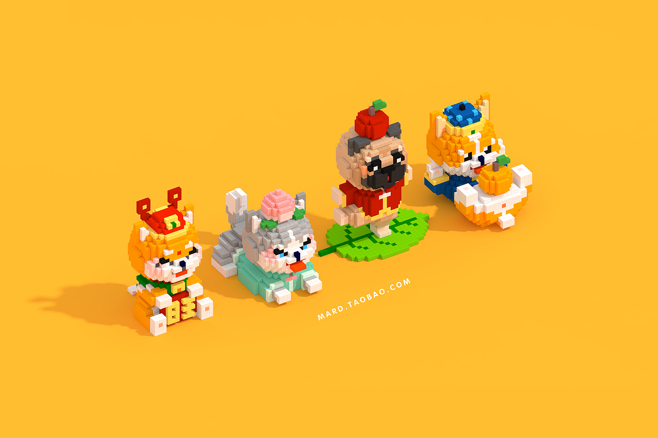 MARD拼豆原创-狗狗合集(巴哥 柯基 哈士奇 柴犬)