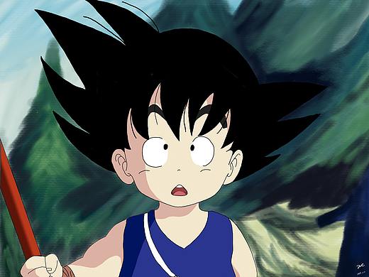 七龙珠-孙悟空(小时候 ) 手绘练习