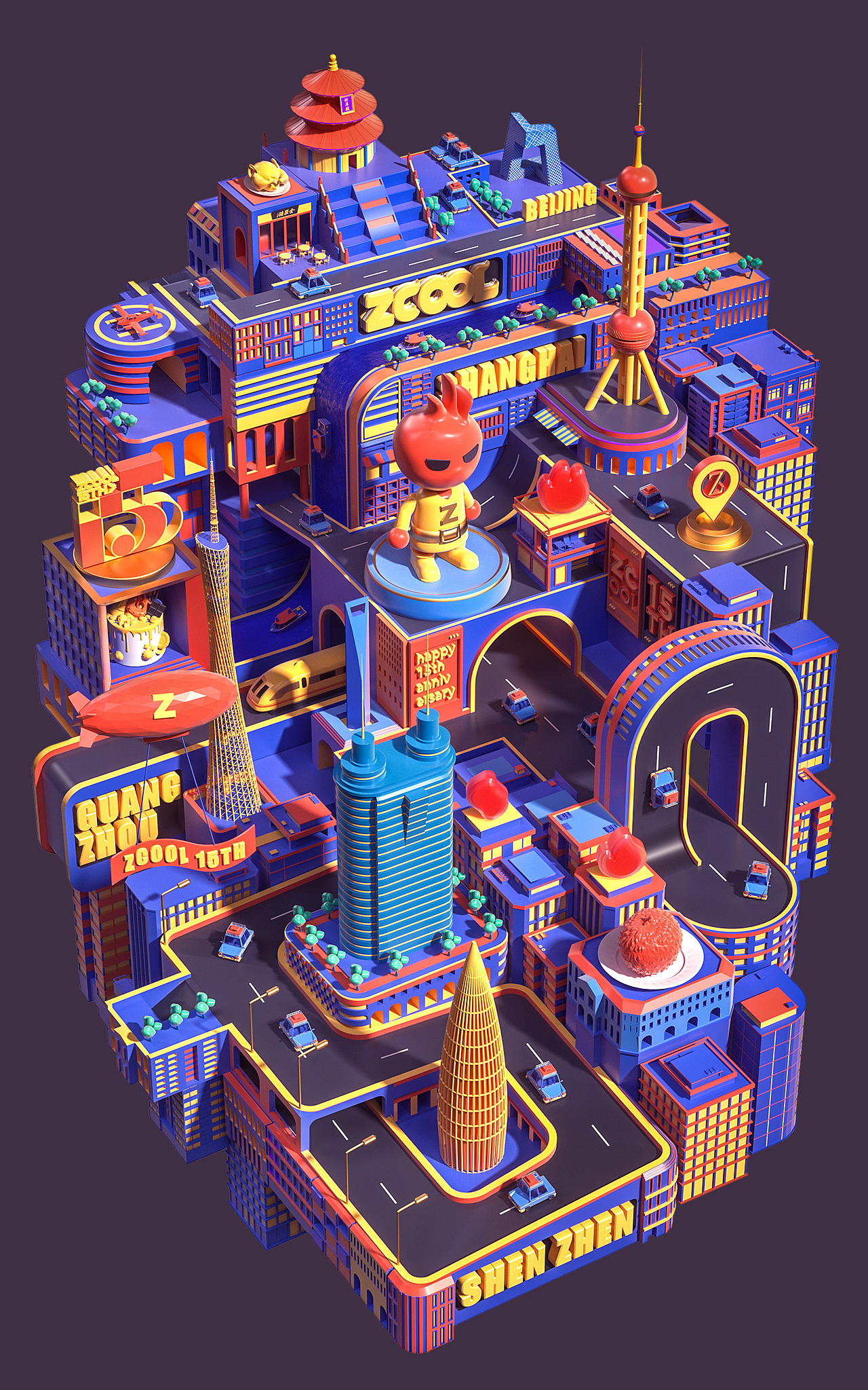 2021总结 · 我的C4D场景（图ZMjgyMjMzOTI0） - 场景 - 站酷设计师OOOOO峰原创素材 - 站酷ZCOOL