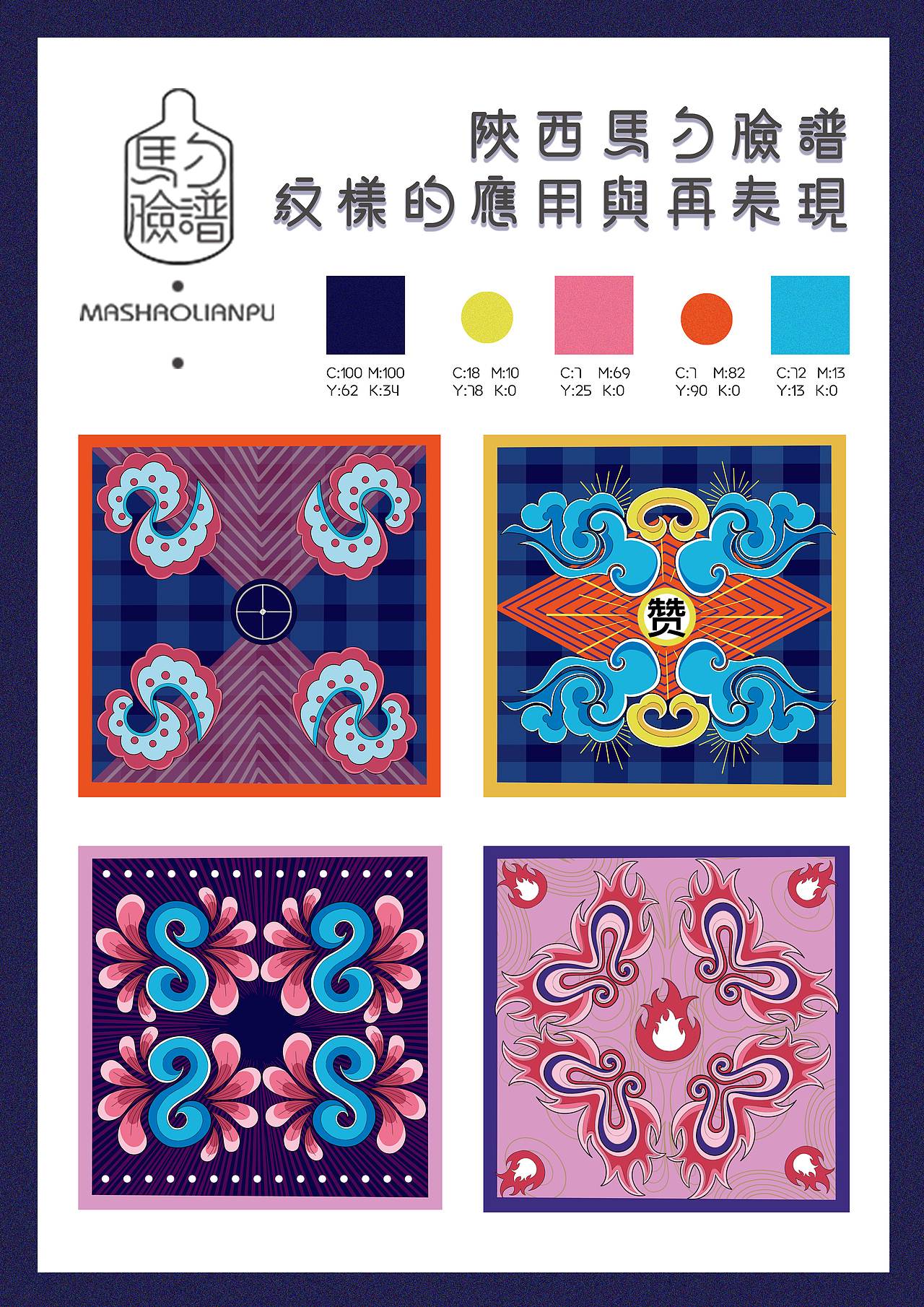 马勺脸谱纹样的应用与再表现（图ZMjc5NDg5NTAw） - 图案 - 站酷设计师Richpopo原创素材 - 站酷ZCOOL