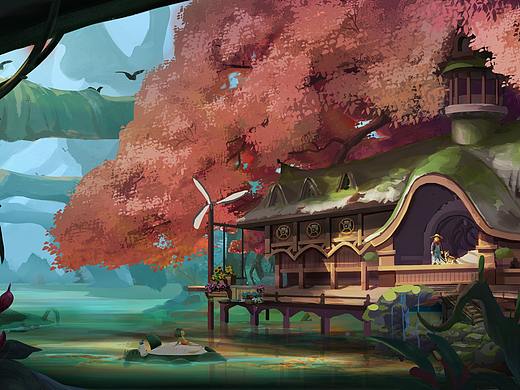 練習(xí)場景圖（個人主頁-ZNDcwMTkzNjA=） - 游戲原畫 - 站酷設(shè)計師J的背帶褲原創(chuàng)素材 - 站酷ZCOOL