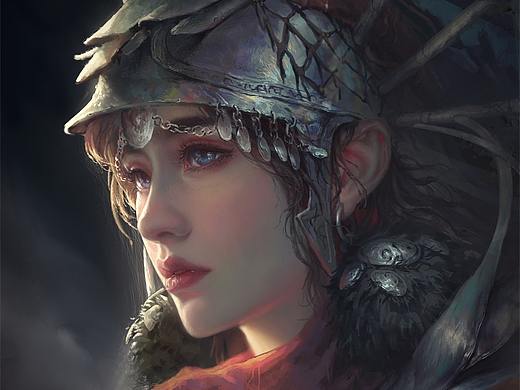 插画头像『Quiet』过程解析