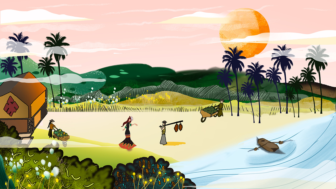 97木棉仙子 海南黎苗文创设计大赛『已获奖』|插画|概念设定|mio