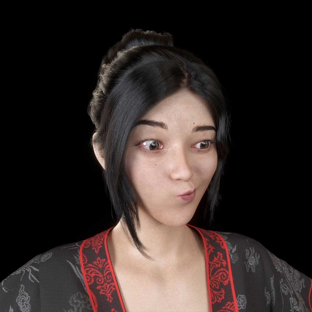 三维建模脸女人