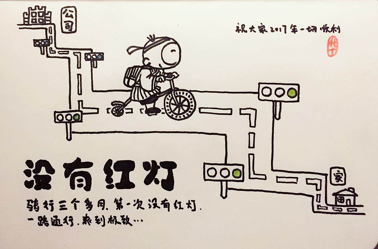 没有红灯,一路畅通