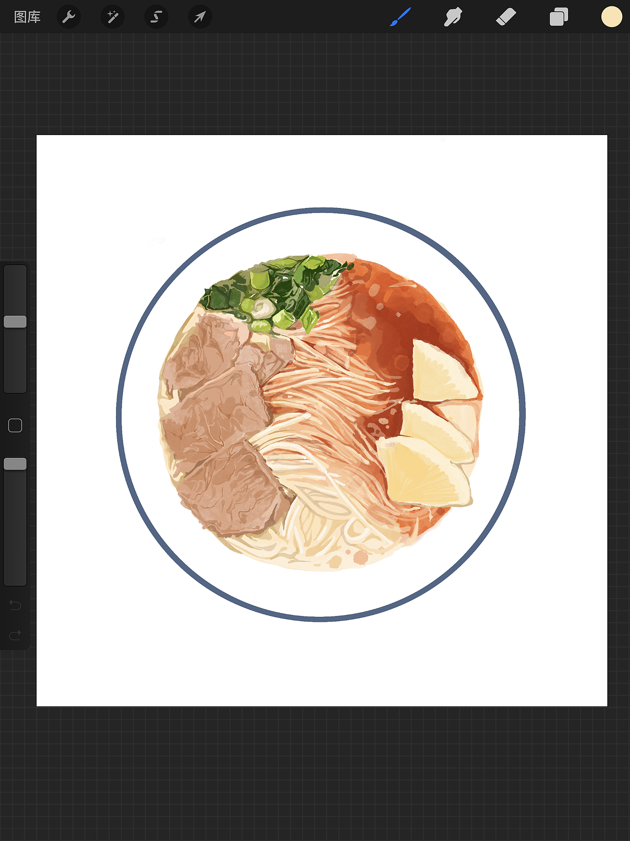 兰州牛肉面插画