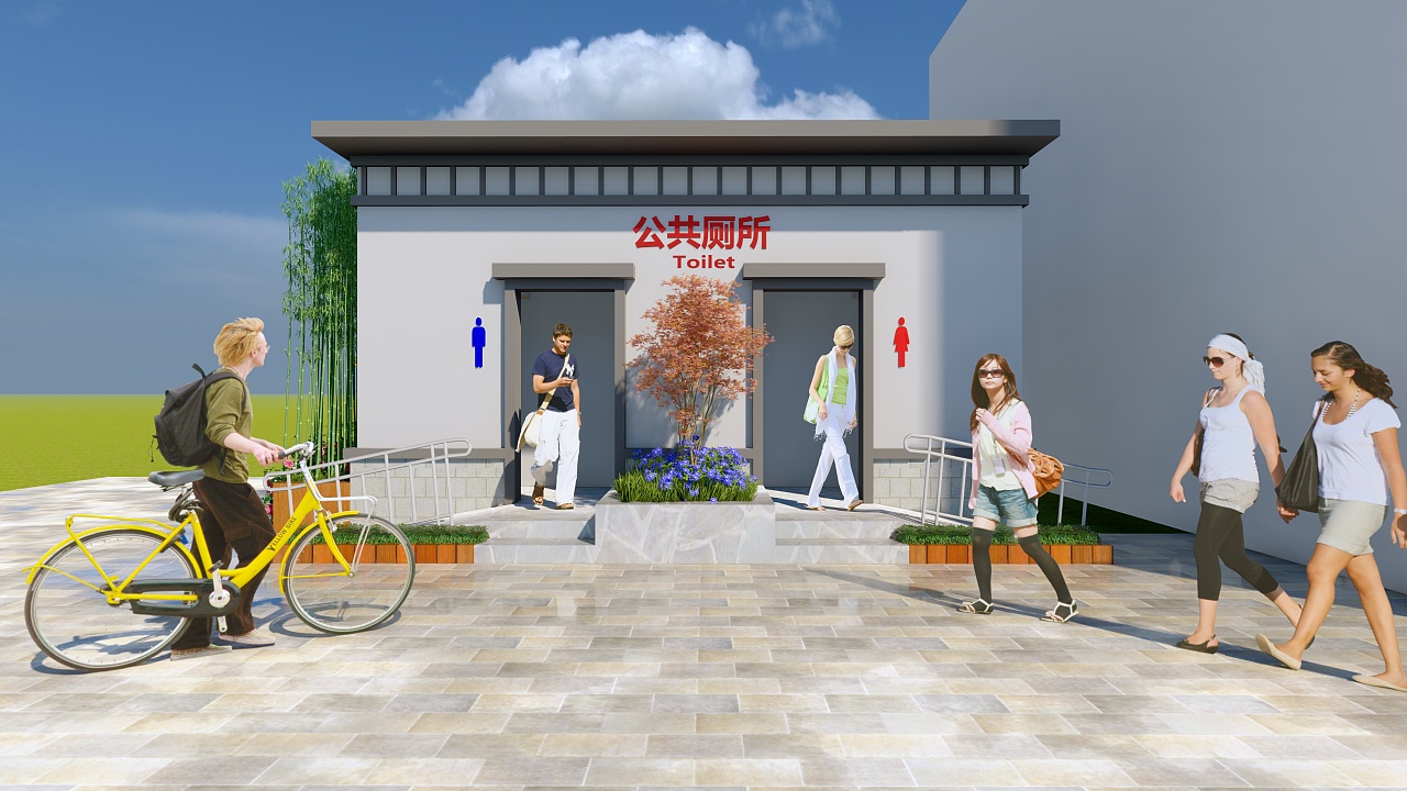 尝试一些个厕所外立面改建|空间|景观设计|念桃慎言 - 原创作品