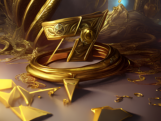 #站酷梦笔#黄金的珠宝设计，戏剧性的，4k，ArtStation
