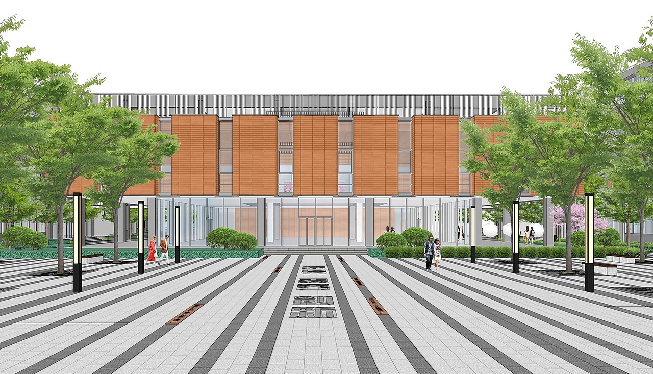 银基国际实验中学+景观SU模型下载