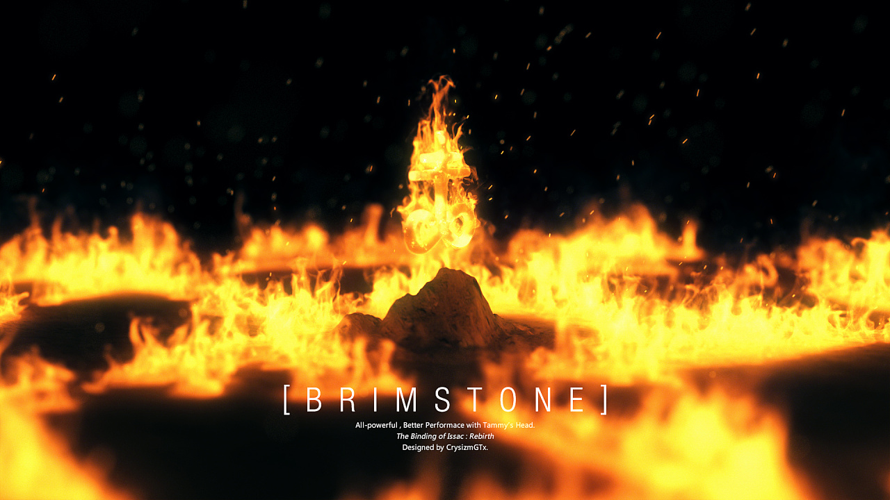 灵感来自游戏《以撒的结合》中的道具硫磺火以及五芒星.