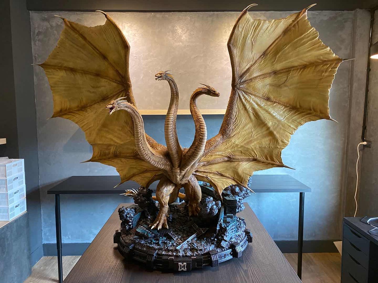 spiralstudio三头龙王者基多拉收藏雕像豪华版