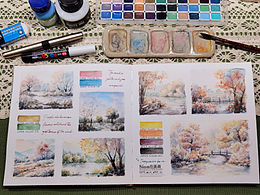 水彩風(fēng)景配色筆記