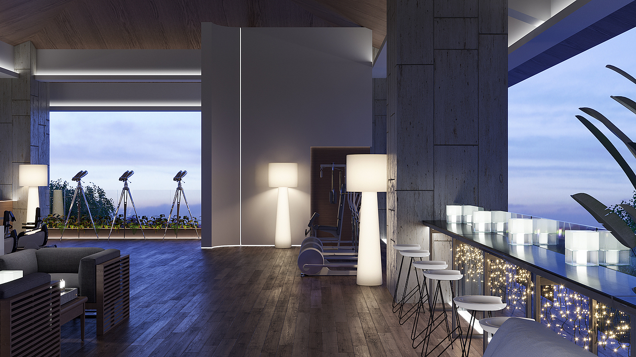 天台小资场景渲染