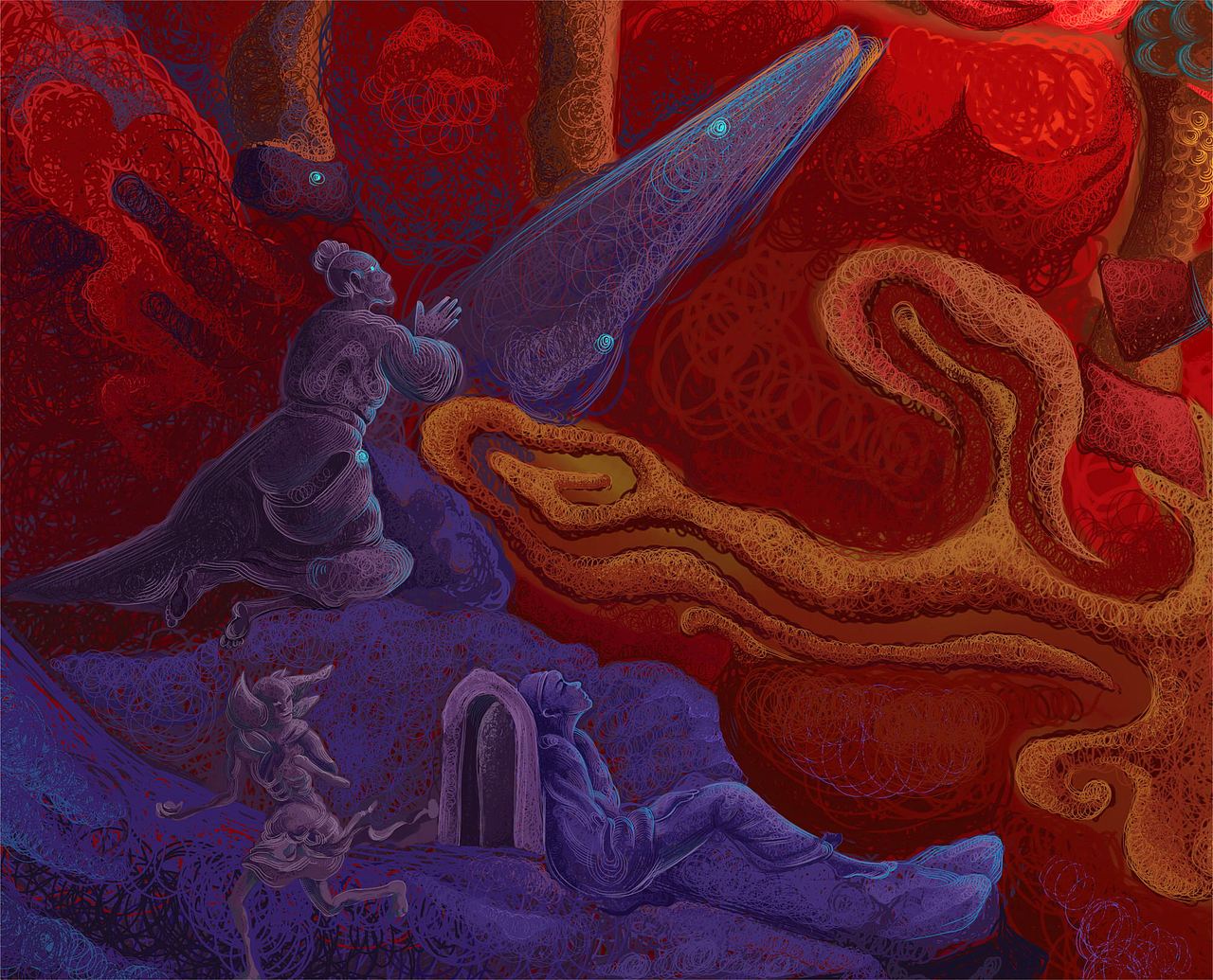《五星出东方利中国》神兽插画