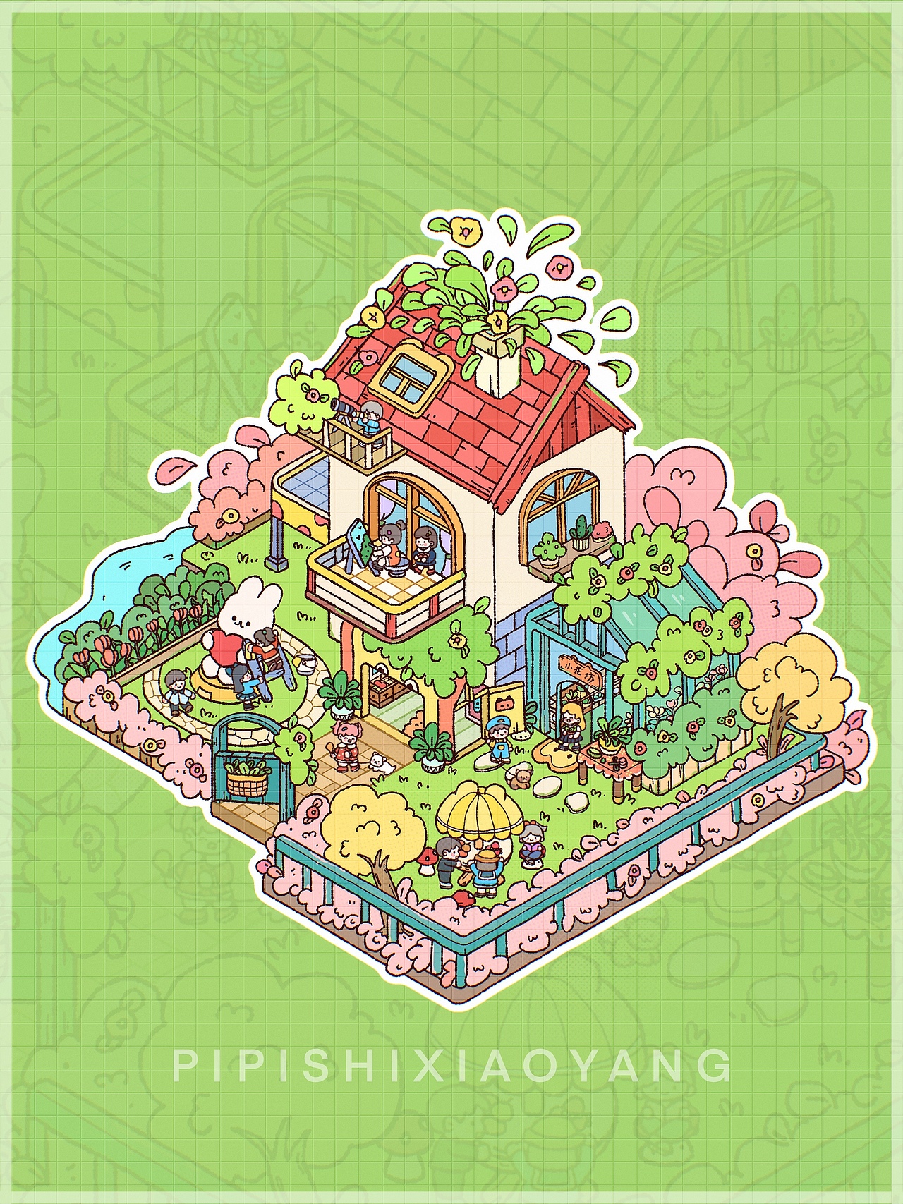 四季小屋场景合集（图ZMzUyODQwOTI0） - 创作习作 - 站酷设计师皮皮是小羊原创素材 - 站酷ZCOOL