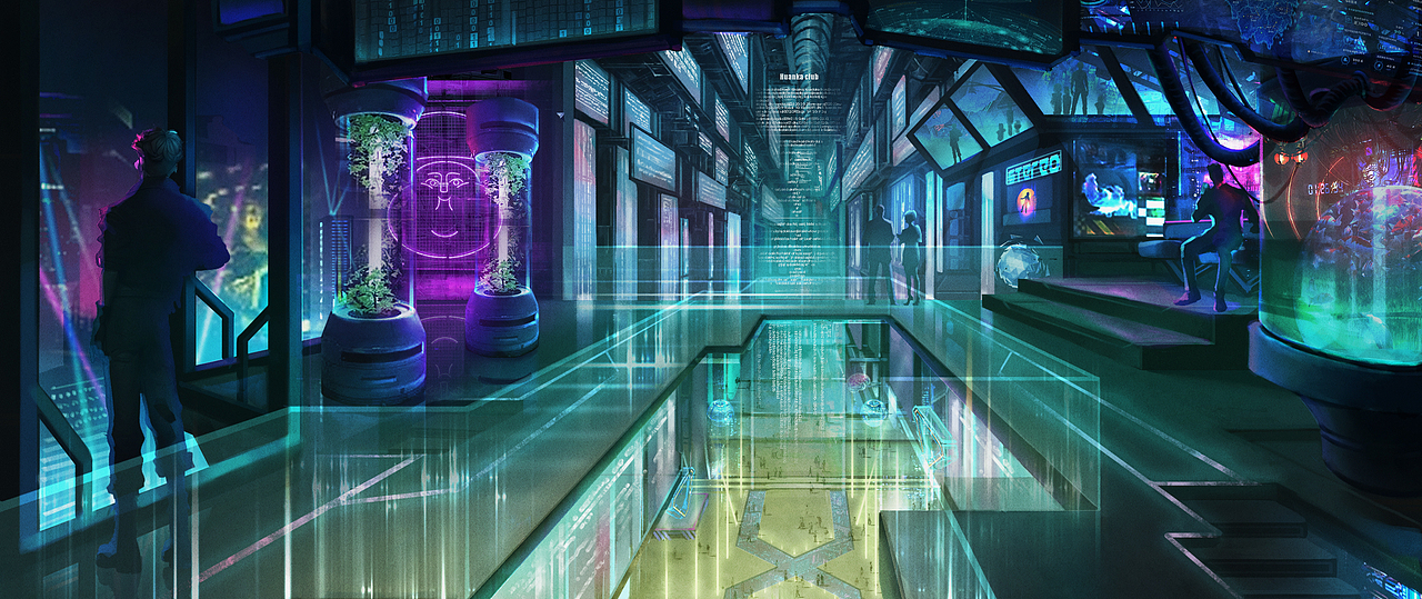 赛博朋克俱乐部（图ZMzMwMTYxNjE2） - 概念设定 - 站酷设计师叽叽个儿疯原创素材 - 站酷ZCOOL