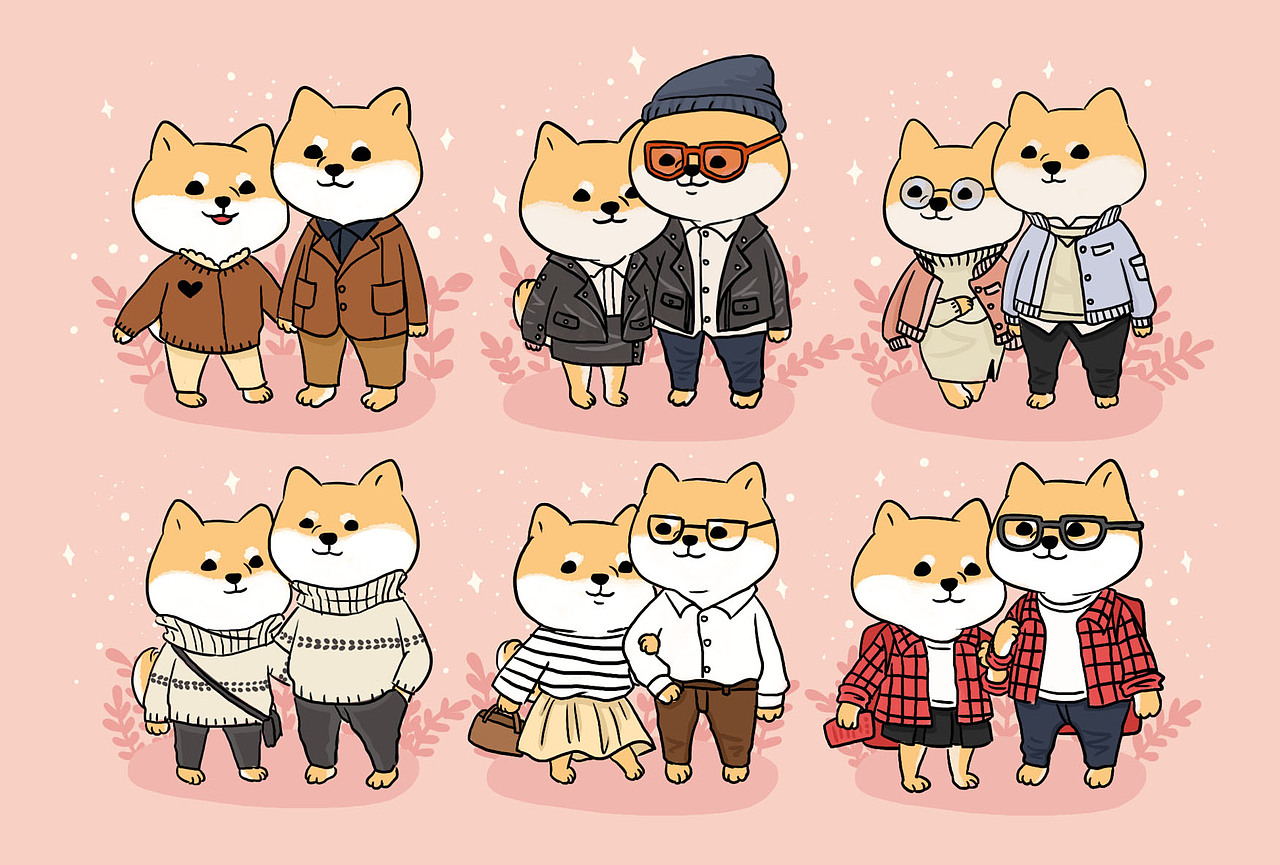 那些年的柴犬插画集合一