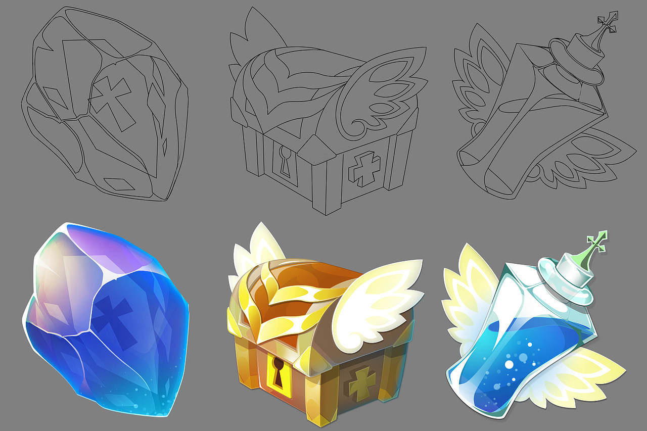 个人游戏UI道具图标作品（图ZOTMzODMyOTI=） - 图标 - 站酷设计师努力状态的小N原创素材 - 站酷ZCOOL