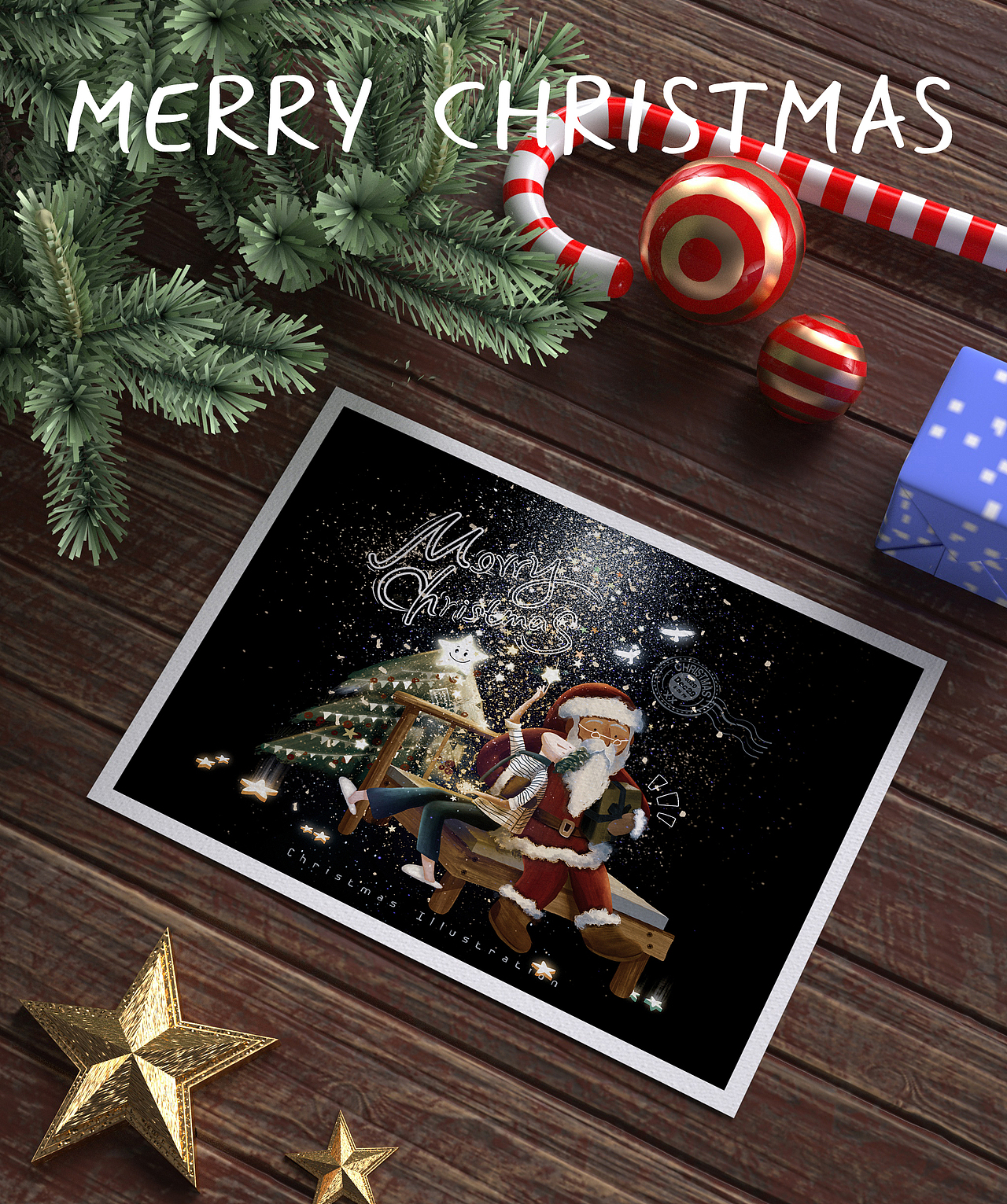 圣诞夜（图ZMjM3ODk4MDQ0） - 儿童插画 - 站酷设计师香香lXXX原创素材 - 站酷ZCOOL