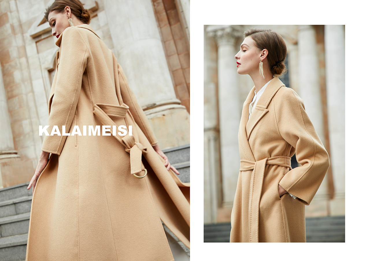 外景羊绒大衣拍摄/详情页/