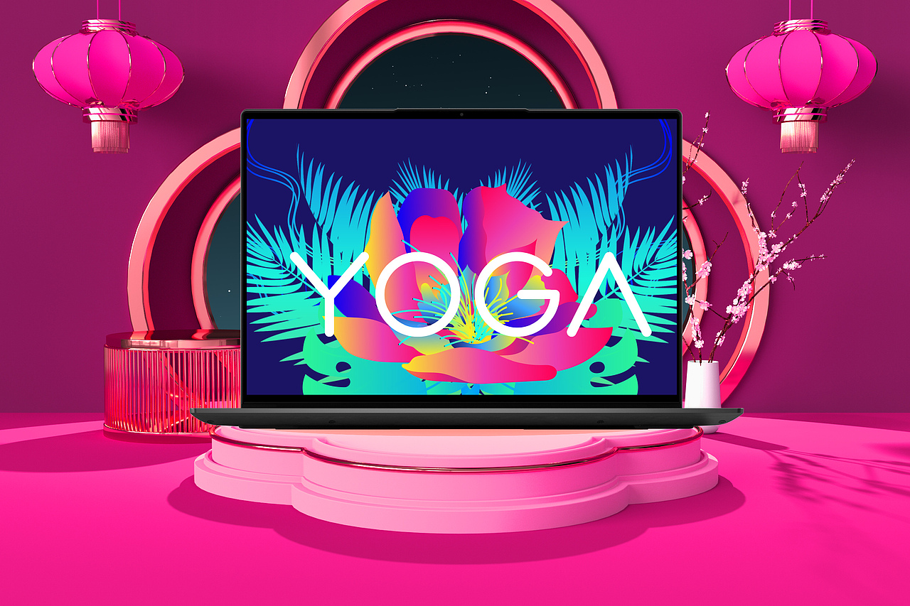 2021联想YOGA创意设计大赛:屏实力绽放——凤羽繁华