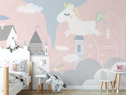 《童话时光》主题壁画（个人主页-ZNDQ5OTc1MDQ=） - 商业插画 - 站酷设计师啊mo原创素材 - 站酷ZCOOL