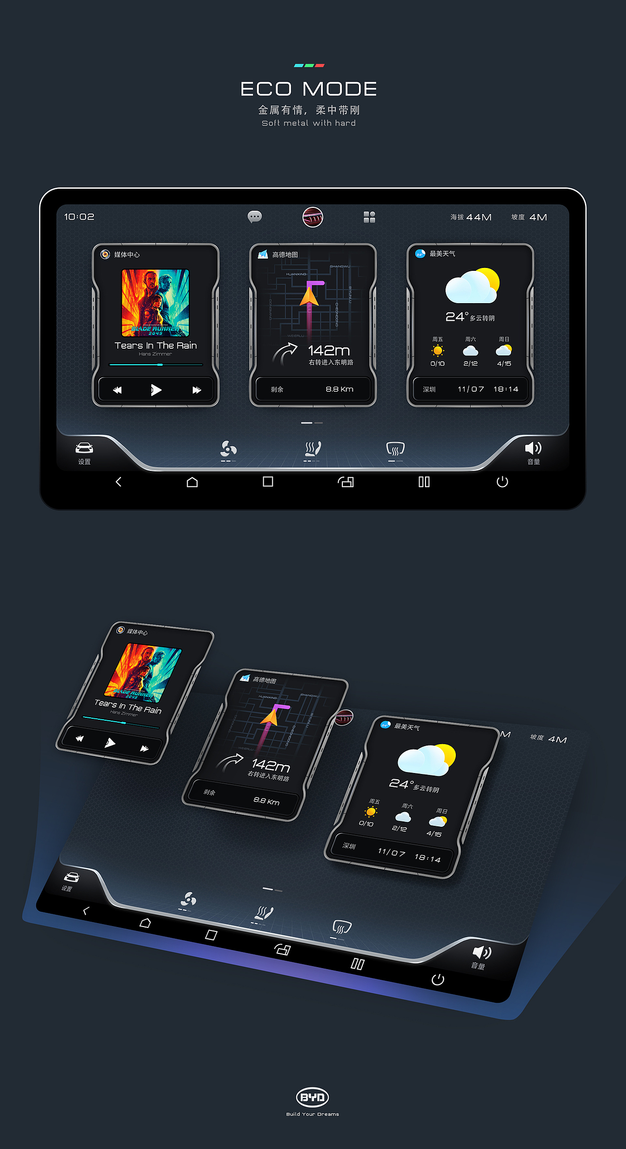 比亚迪车机主题设计--Metal（图ZMTg5Mjc4NDU2） - 主题/皮肤 - 站酷设计师黄伟Huang原创素材 - 站酷ZCOOL