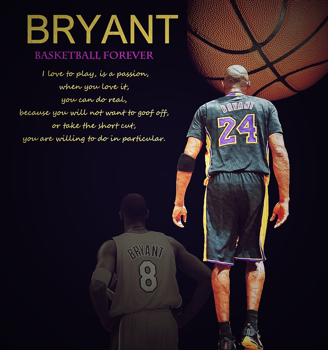 Kobe和追梦的壁纸作品（图ZNTc1NjM4ODA=） - 修图/后期 - 站酷设计师大鼻子有福原创素材 - 站酷ZCOOL