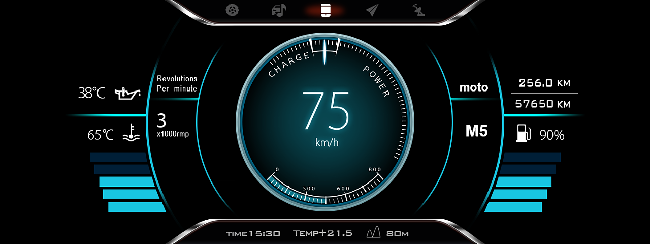 某汽车品牌仪表盘设计