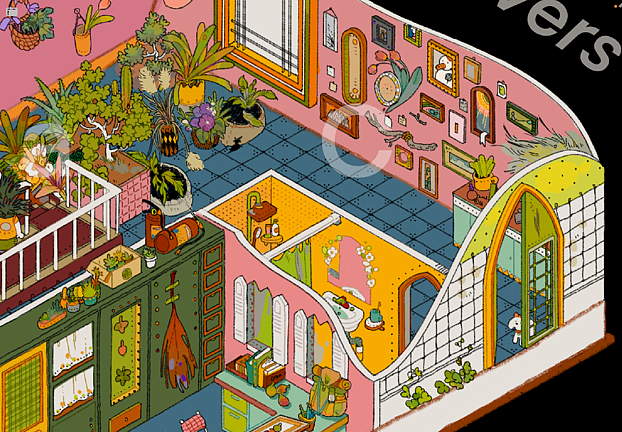 【小镇系列35】植物爱好者的家 原创插画