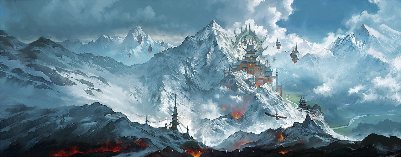 此间山海（贰）（图ZMTc3NDYxOTI4） - 商业插画 - 站酷设计师TRYLEA原创素材 - 站酷ZCOOL