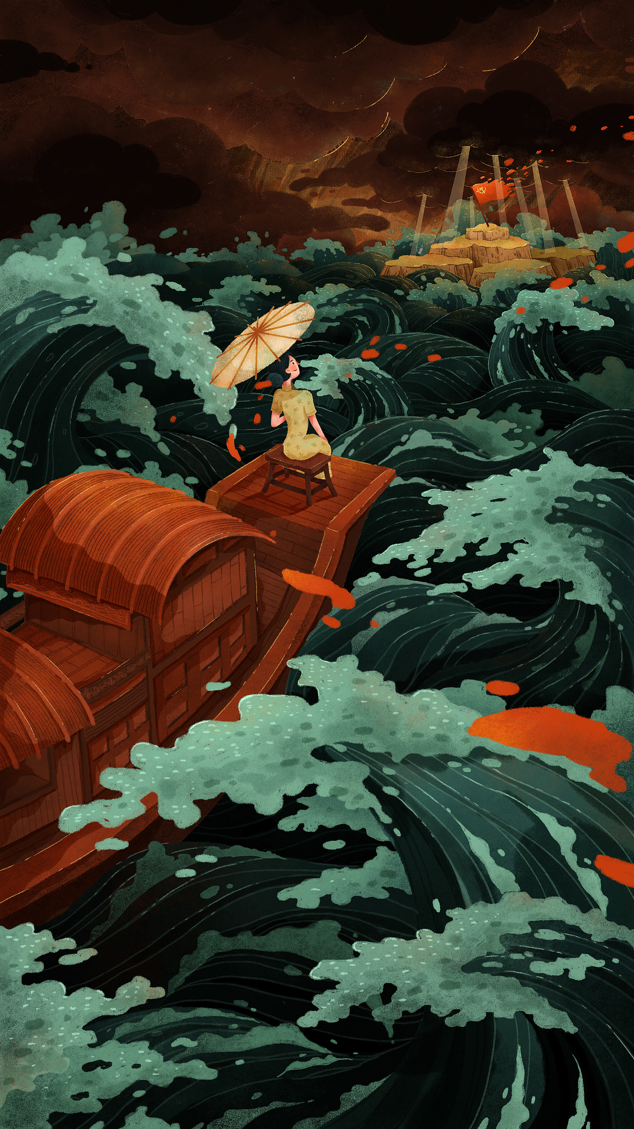 建党节（图ZMTE5OTM4MjI0） - 商业插画 - 站酷设计师又雪原创素材 - 站酷ZCOOL