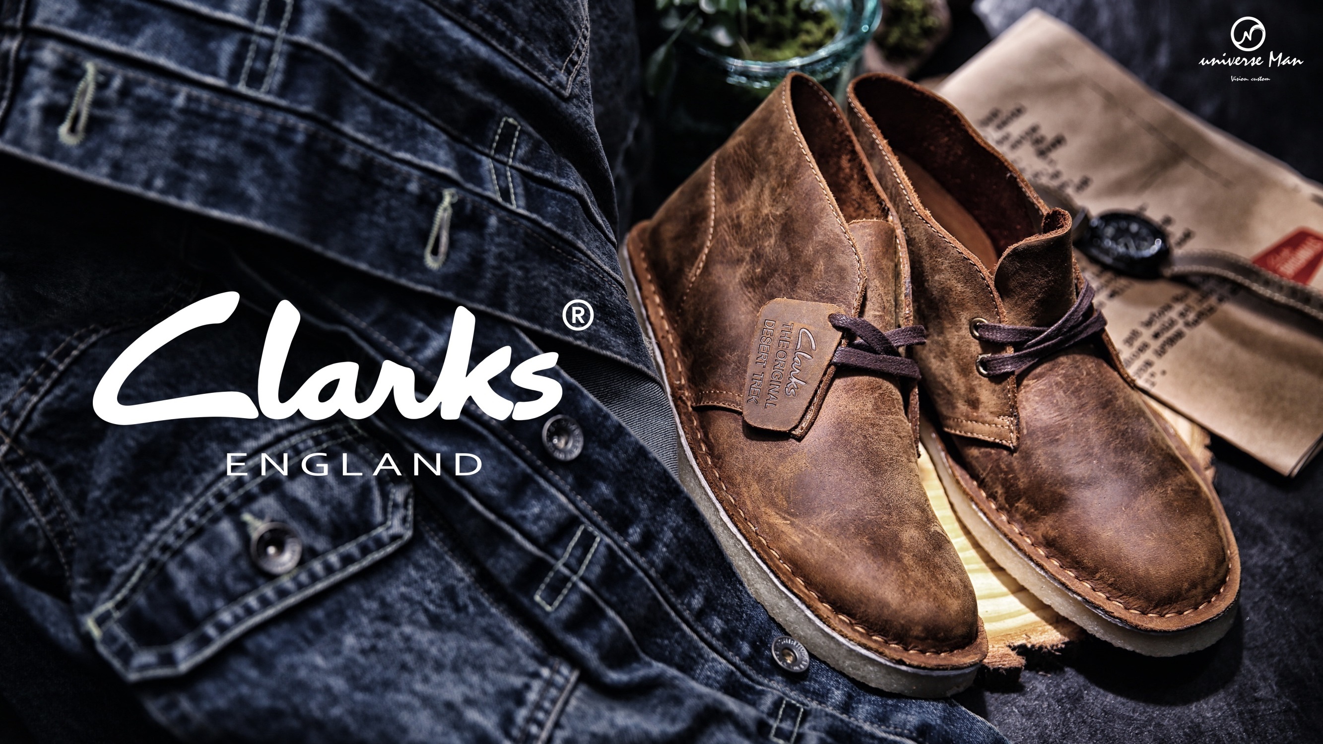 clarks(其乐) 经典沙漠靴 宇宙人摄影 牛皮 男鞋 男靴 双十一