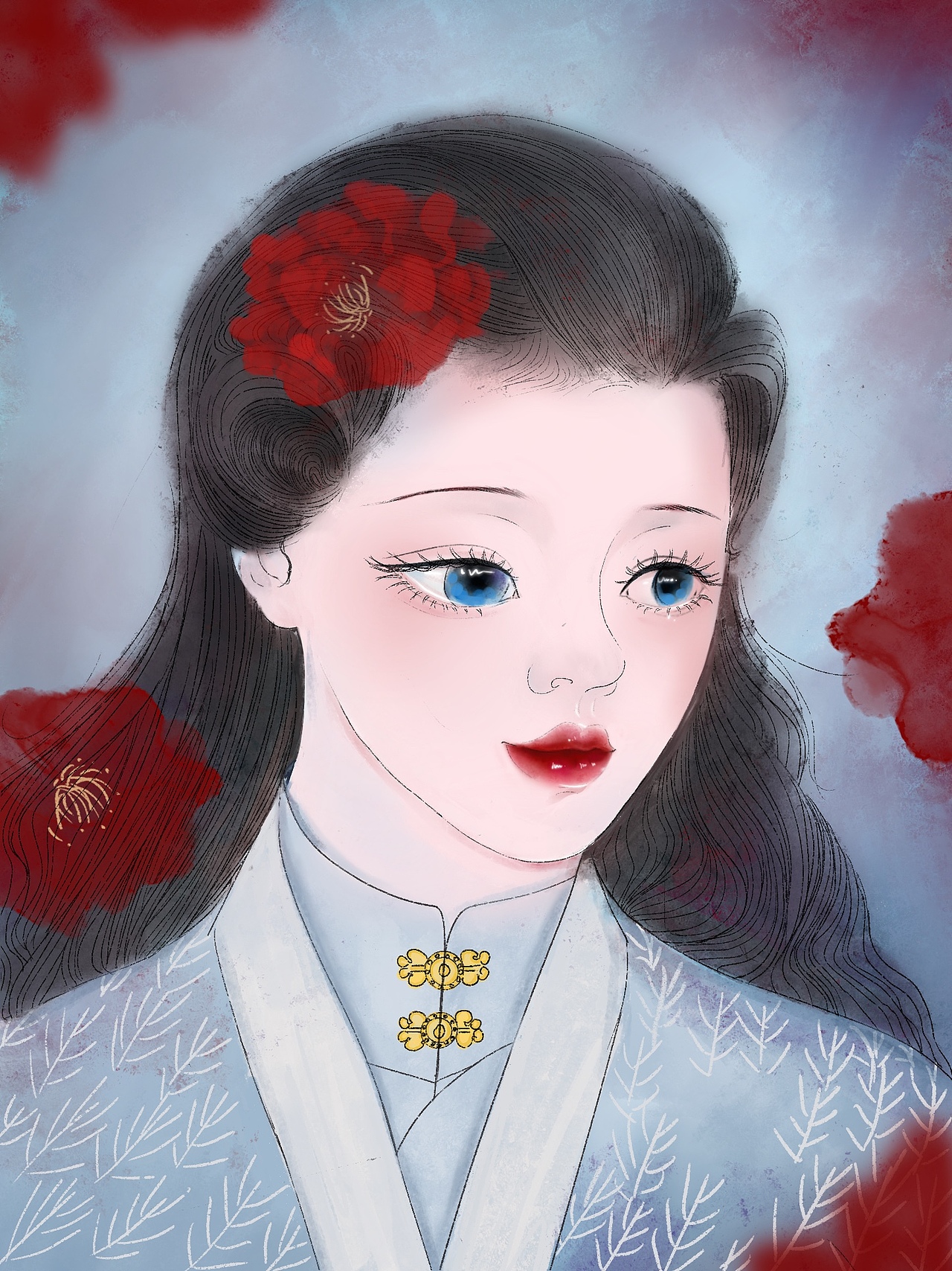 原创国风插画,愿来年有更多作品,加油