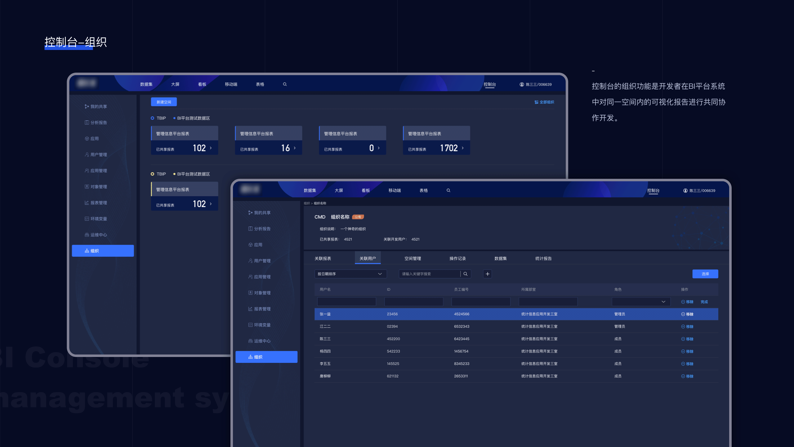 BI商业智能平台管理系统（图ZMjg0NjM0Mzky） - 软件界面 - 站酷设计师陶之瑶瑶原创素材 - 站酷ZCOOL