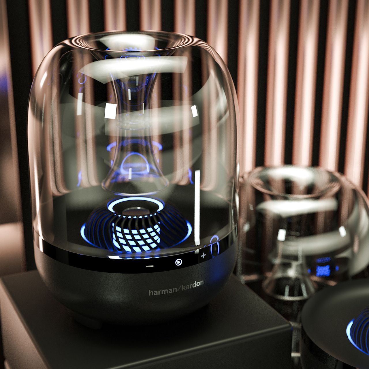 C4D哈曼卡顿音响场景